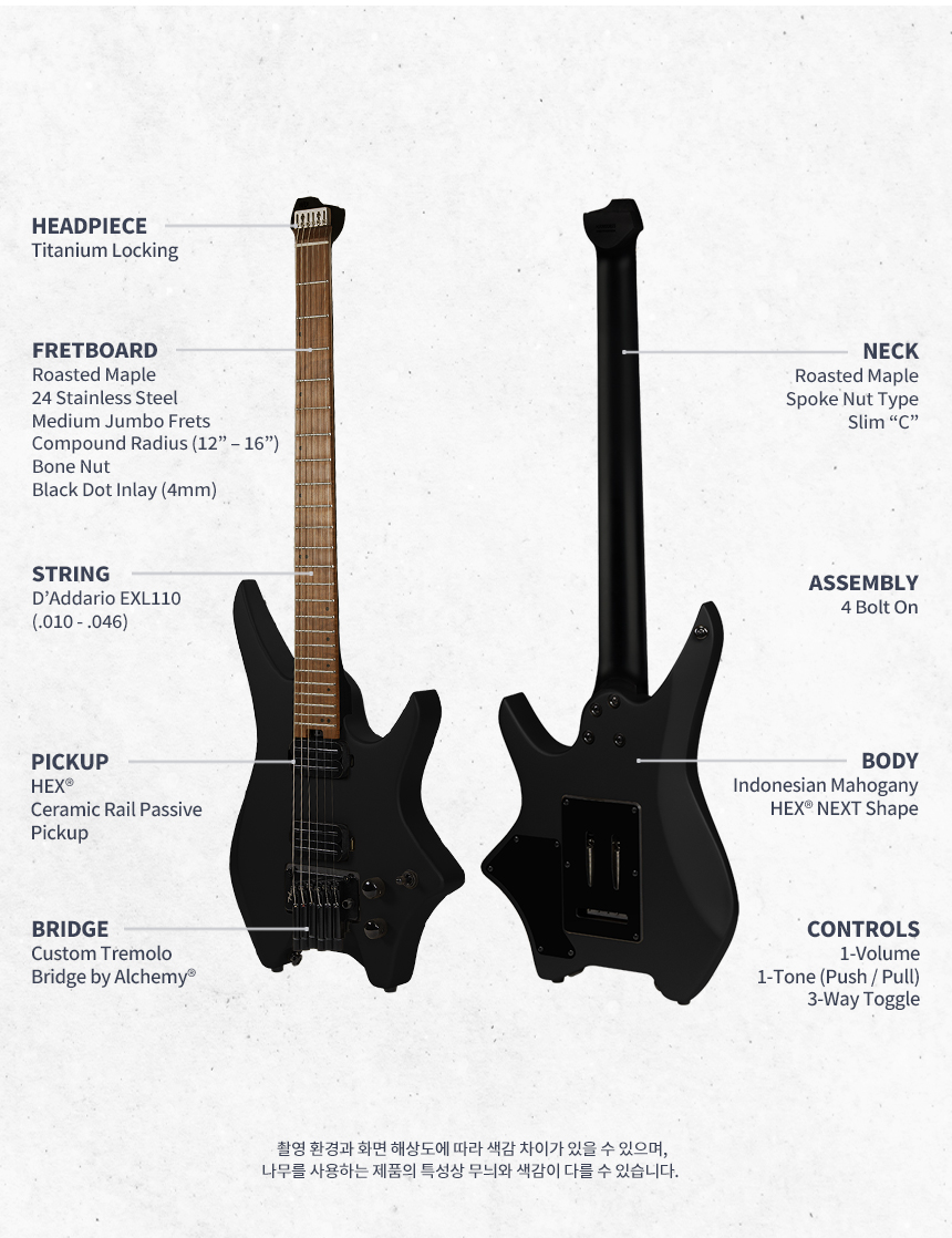 ギター HEX Guitars / N500P Black Hex N500P S/BK Electric Guitar