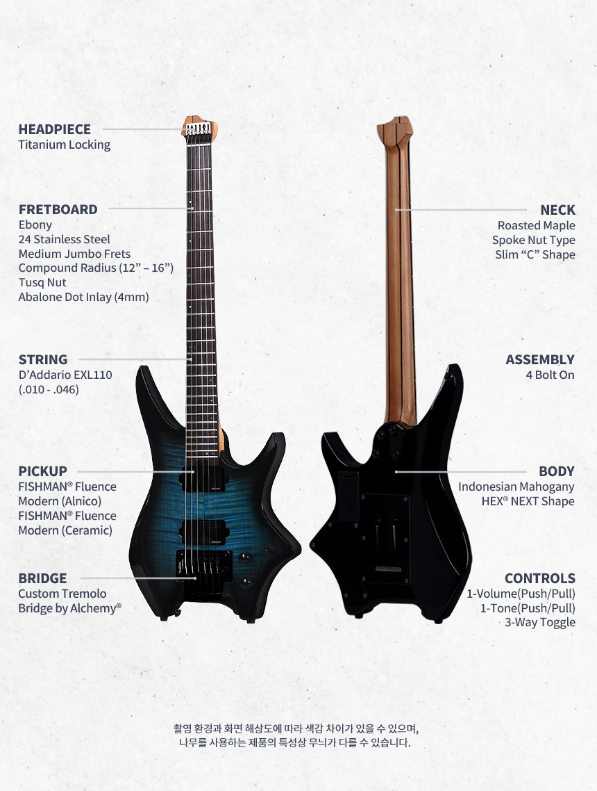 new】HEX Guitars / N700 Transparent Black - Geek IN Box